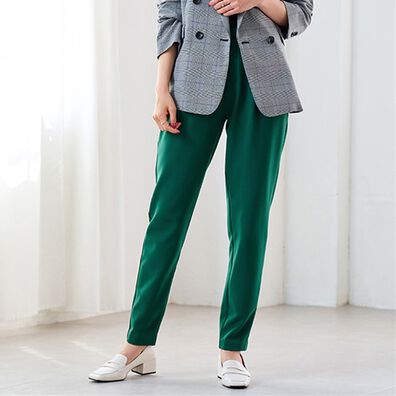 RANAN（ラナン）の「あったか！裏起毛美脚シルエットタックパンツ（フルレングスパンツ）」