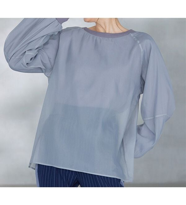 RANAN（ラナン）の「裏起毛シアー素材レイヤードスウェット（カットソー）」｜詳細画像