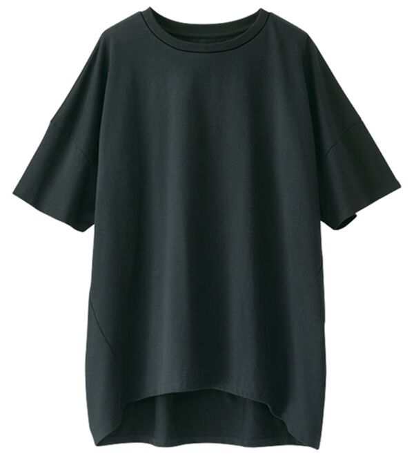 BELLUNA（ベルーナ）の「ゆったりパンツもインせず決まる！コクーンＴシャツ（カットソー）」｜詳細画像