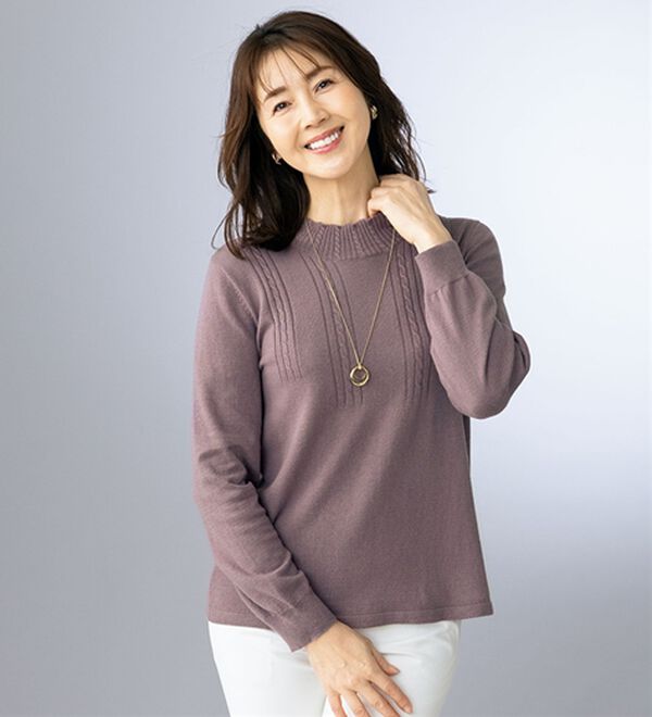 ルフラン（ルフラン）の「やさしい手ざわりのコットンカシミヤセーター（ニット・セーター）」｜詳細画像