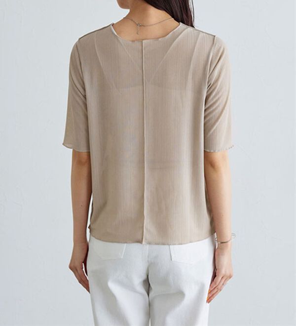 Pierrot（ピエロ）の「５分袖メロートップス（カットソー）」｜詳細画像