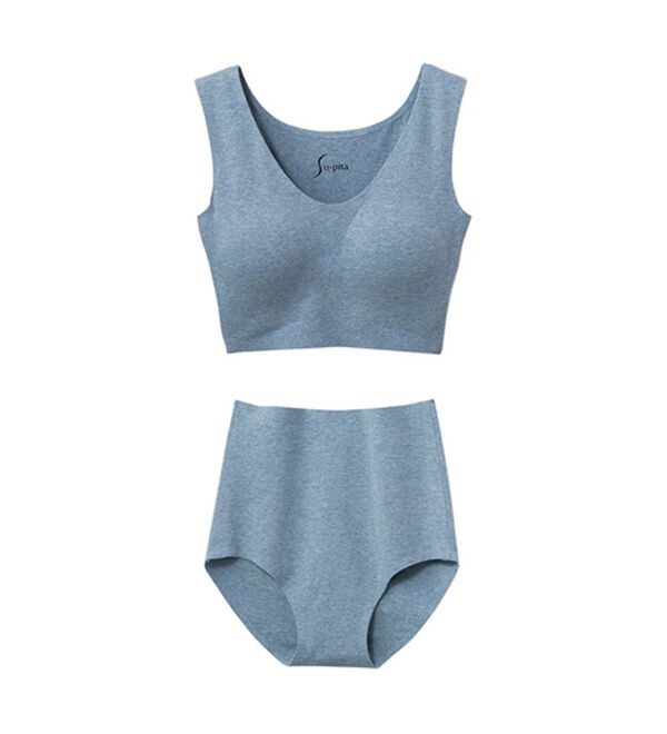 LAVIENNE（ラヴィエンヌ）の「【綿９５％＆縫い目ゼロ】締め付けにくいスーピタブラ・ショーツ（別売）（ブラジャー）」｜詳細画像