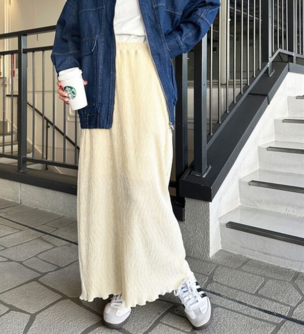 明日まで値下げLOUNIE アイボリー プリーツロングスカート アイボリー プリーツロングスカート 値下げ中✨LOUNIE アイボリー