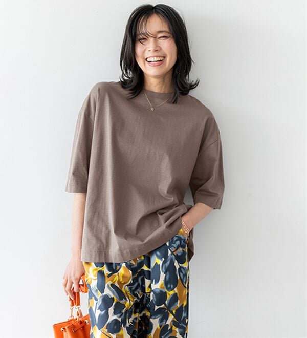 BELLUNA（ベルーナ）の「ひんやリッチコットン大人のゆったりプルオーバー（カットソー）」｜詳細画像
