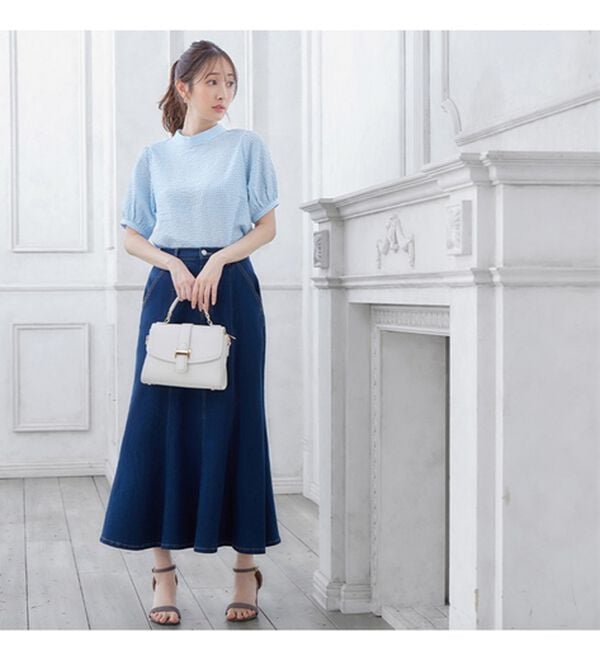 alotta（アロッタ）の「ギンガムチェックパフ袖ブラウス（ブラウス）」｜詳細画像