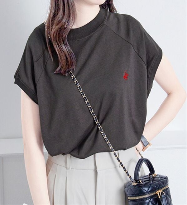Viola e Viola（ヴィオラ エ ヴィオラ）の「【ビバリーヒルズポロクラブ】ワイドスリーブＴシャツ（Tシャツ）」｜インクブラック