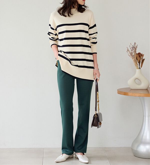 BELLUNA（ベルーナ）の「【裏起毛有無】ジャストフィットらくらくパンツ（フルレングスパンツ）」｜詳細画像