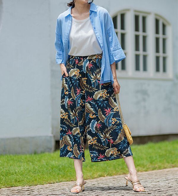 BELLUNA（ベルーナ）の「ヒンヤリ冷感イージーガウチョパンツ（ワイドパンツ・ガウチョ）」｜詳細画像