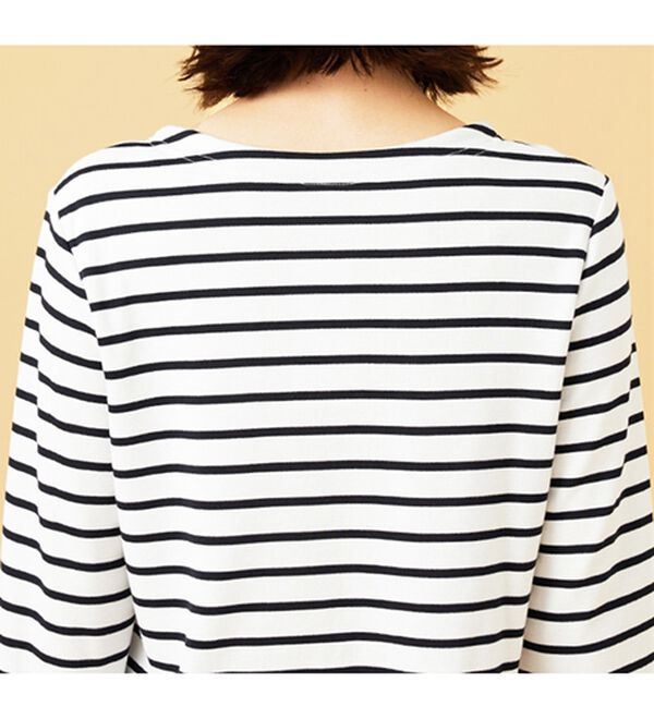 BELLUNA（ベルーナ）の「柔らかポンチ素材ボーダープルオーバー（カットソー）」｜詳細画像