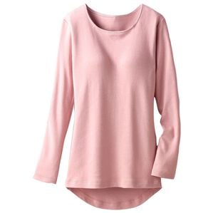 LAVIENNE（ラヴィエンヌ）の「綿１００％吸湿発熱あったかインナー　カップ付（ブラトップ・カップ付きインナー）」｜ローズピンク