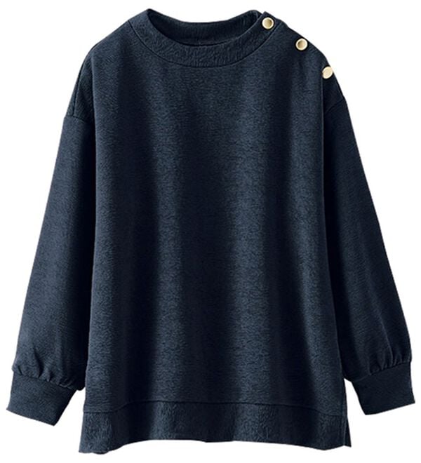 BELLUNA（ベルーナ）の「ジャカード素材肩ボタンプルオーバー（カットソー）」｜詳細画像