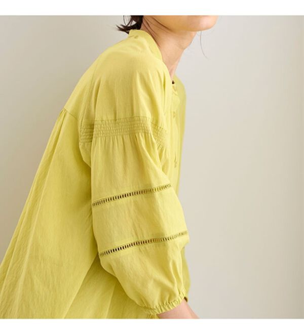 BELLUNA（ベルーナ）の「レーヨン混ビンテージ素材シャツチュニック（チュニック）」｜詳細画像