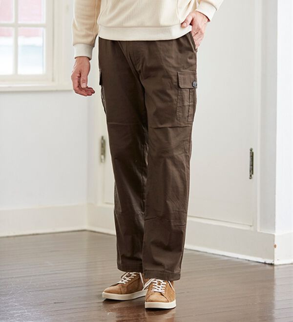 「＜コムルヴァン・オム＞ラクして暖か裏フリースパンツ（メンズフルレングスパンツ）」｜詳細画像