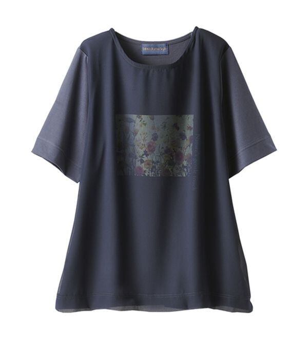 BELLUNA（ベルーナ）の「〈日比谷花壇〉シフォン重ねプルオーバー（カットソー）」｜詳細画像