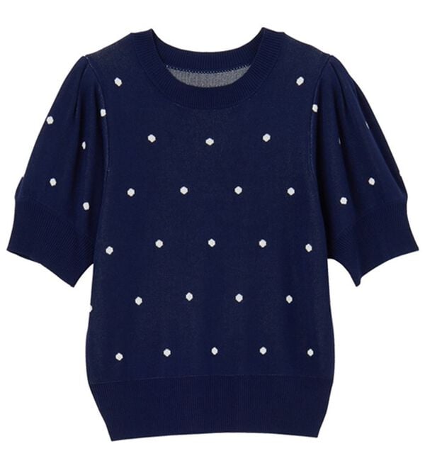 GeeRA（ジーラ）の「ドット柄ジャガードトップス（ニット・セーター）」｜詳細画像
