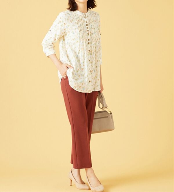 BELLUNA（ベルーナ）の「ダブルガーゼ素材多ボタンオーバーブラウス（ブラウス）」｜詳細画像