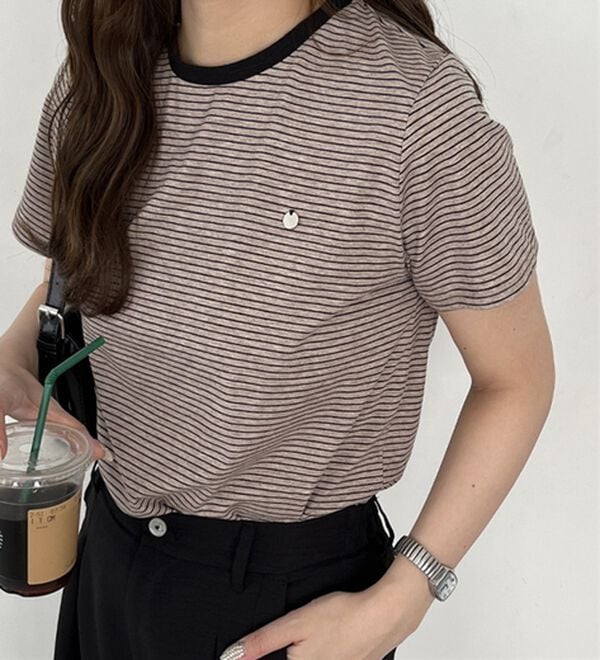 GeeRA（ジーラ）の「ボーダー配色Ｔシャツ（カットソー）」｜詳細画像