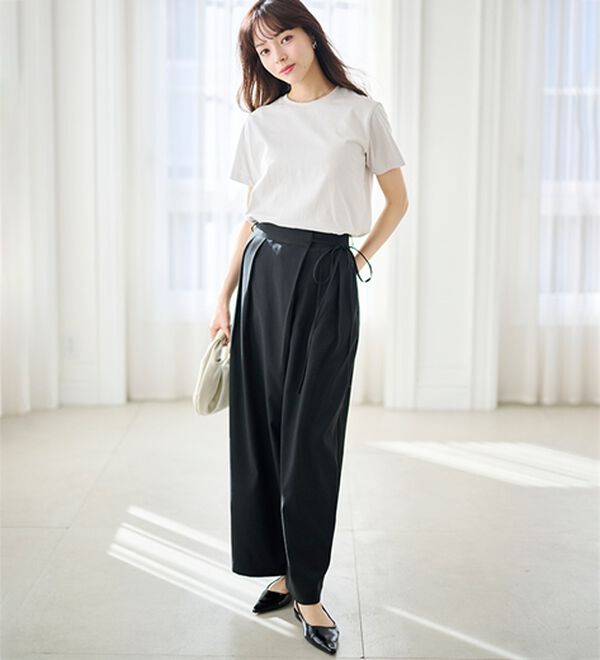 RANAN（ラナン）の「【5つの機能付】ひんやり着回し抜群ベーシックＴシャツ＜選べる着丈＞（Tシャツ）」｜詳細画像