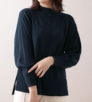 BELLUNA（ベルーナ）の「編地切替デザインニットプルオーバー（ニット・セーター）」｜詳細画像