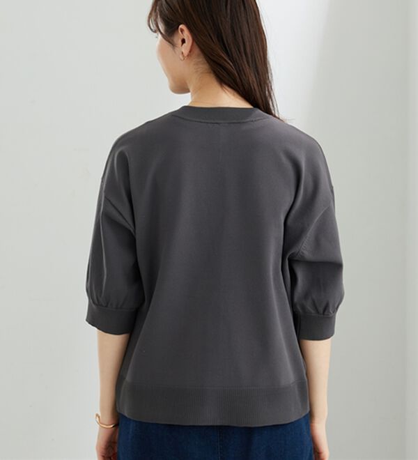 BELLUNA（ベルーナ）の「【快適Ｌａｂ．】洗える！軽い！５分袖ニットカーディガン（ニットカーディガン）」｜詳細画像