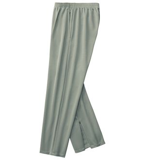 「日本製　サラッと快適裾ファスナー付きパンツ（フルレングスパンツ）」｜グレー