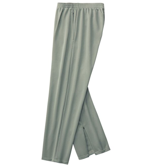 「日本製　サラッと快適裾ファスナー付きパンツ（フルレングスパンツ）」｜グレー