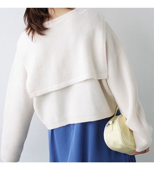 GeeRA（ジーラ）の「セーラーカラーショート丈ニット（ニットカーディガン）」｜詳細画像