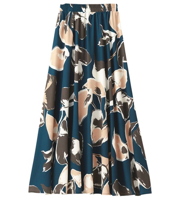 RANAN（ラナン）の「ボタニカル柄フレアーロングスカート（ロングスカート）」｜詳細画像