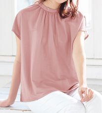 alotta（アロッタ）の「【接触冷感】ギャザーデザインカットソーブラウス（ブラウス）」