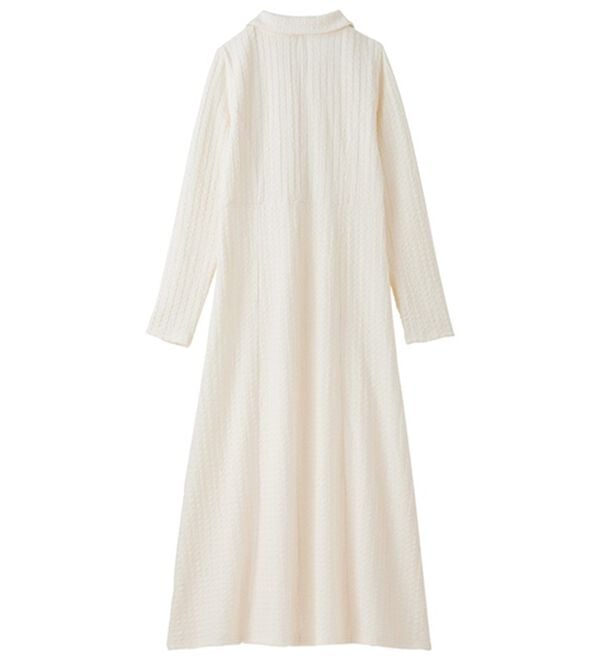 GeeRA（ジーラ）の「ポロ衿表面感素材マーメイドワンピース（カットソーワンピース）」｜詳細画像