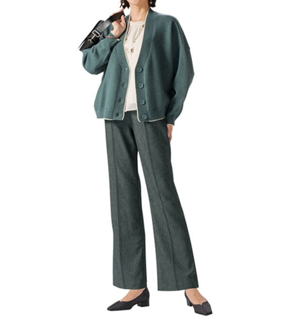 ルフラン（ルフラン）の「【３本組】日本製すっきり仕様フレアーパンツ（フルレングスパンツ）」｜詳細画像