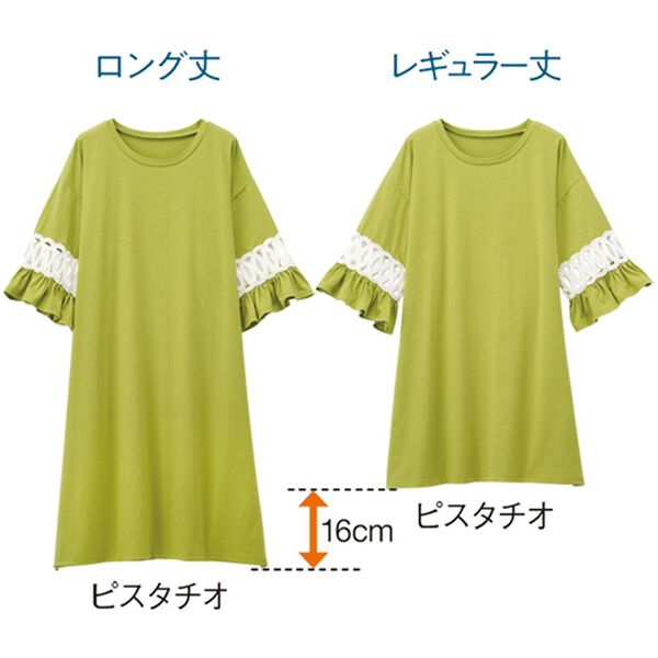 RANAN（ラナン）の「袖レース切替チュニックワンピース（チュニックワンピース）」｜詳細画像