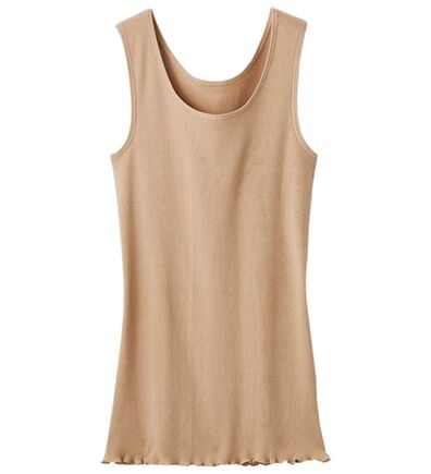 LAVIENNE（ラヴィエンヌ）の「綿１００％オーガニックコットンリブタンクトップ（肌着・インナーウェア）」