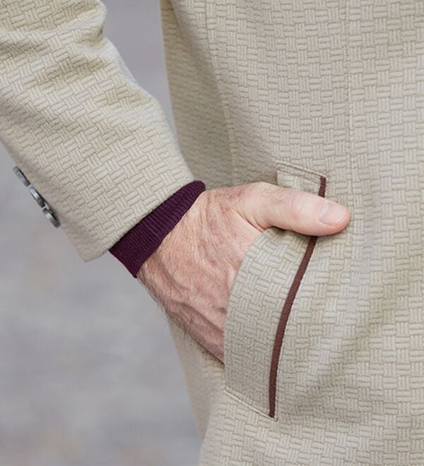 「＜コムルヴァン・オム＞袖丈短め紳士のジャストフィットジャケット（メンズジャケット）」｜詳細画像