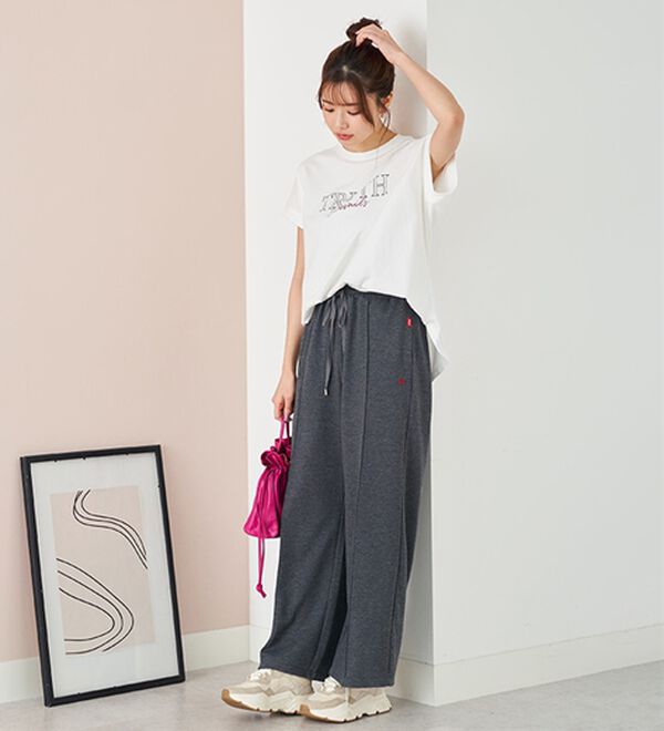 BELLUNA（ベルーナ）の「【ＰＯＬＯ　ＢＣＳ】裏毛素材センターシームワイドパンツ（フルレングスパンツ）」｜詳細画像