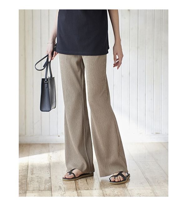 BELLUNA（ベルーナ）の「ランダムクレープパンツ（フルレングスパンツ）」｜詳細画像