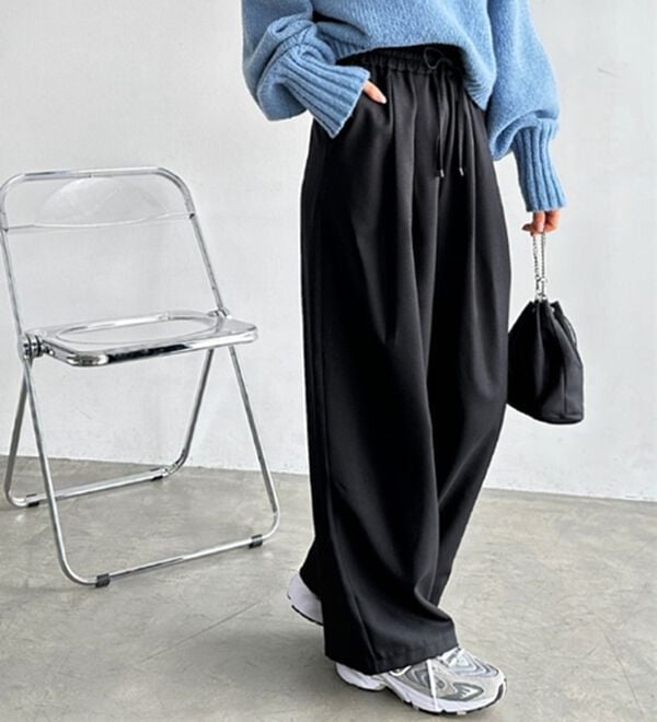 GeeRA（ジーラ）の「ウールライクダブルタックイージーパンツ（フルレングスパンツ）」｜詳細画像