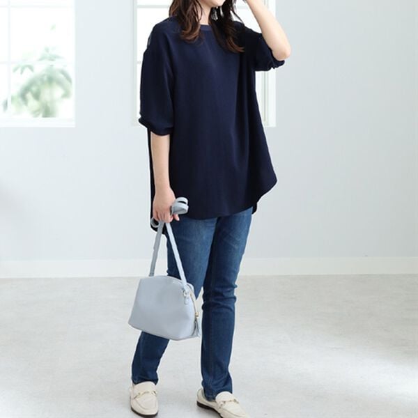 BELLUNA（ベルーナ）の「リブ切替デザインチュニック（チュニック）」｜詳細画像