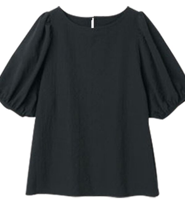 RANAN（ラナン）の「ひんやり！サッカー素材袖ボリュームブラウス（ブラウス）」｜詳細画像