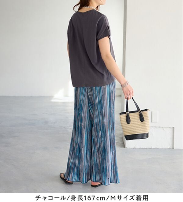 Viola e Viola（ヴィオラ エ ヴィオラ）の「脱普通！すっきり見え大人の上品Ｔシャツ（Tシャツ）」｜詳細画像