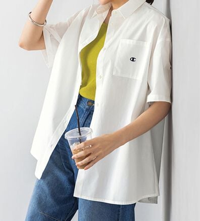 BELLUNA（ベルーナ）の「【ｃｈａｍｐｉｏｎ】ゆったりイージーケアシャツ【UNDOVE】（シャツ）」