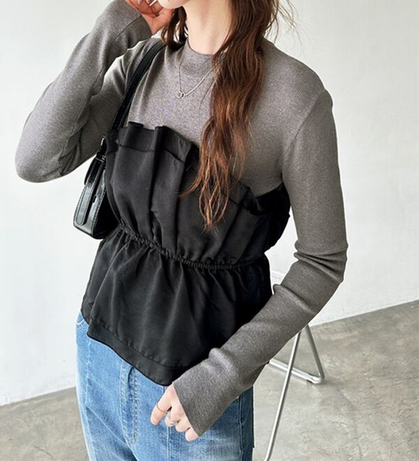 GeeRA（ジーラ）の「ビスチェドッキングニット（ニット・セーター）」｜詳細画像