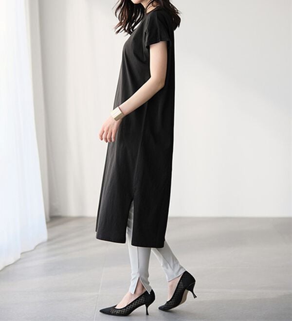 RANAN（ラナン）の「【レギンス付】＜ＢＣ＞綿１００％ひんやりワンピース（その他ワンピース）」｜詳細画像