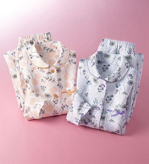 「【２着組】たんぽぽの暖かキルトパジャマ（パジャマ・ルームウェア）」｜詳細画像