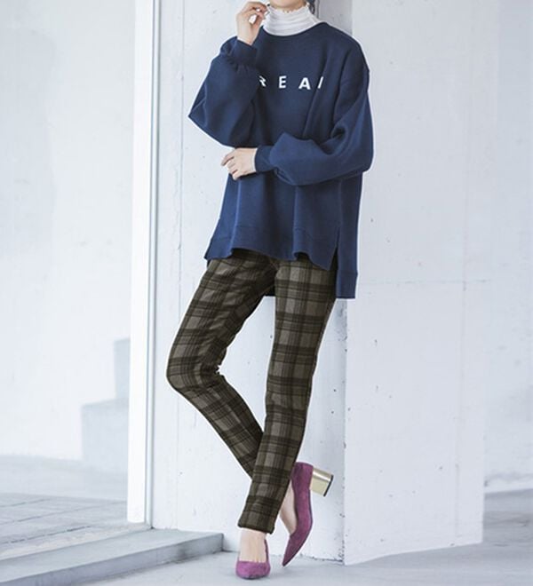 RANAN（ラナン）の「＋１０度素材！蓄熱保温裏起毛ストレッチスリムパンツ（フルレングスパンツ）」｜詳細画像