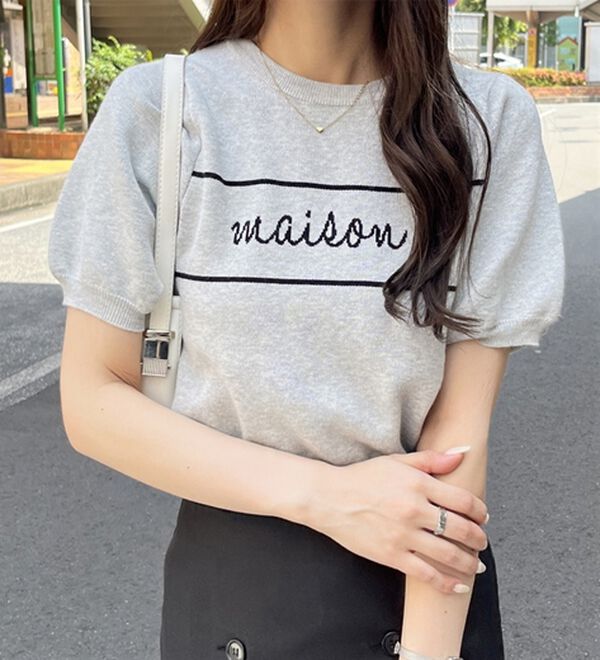 GeeRA（ジーラ）の「ロゴサマージャガードニット（ニット・セーター）」｜詳細画像