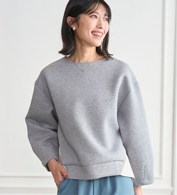 BELLUNA（ベルーナ）の「バックスリットデザイン異素材プルオーバー（カットソー）」｜詳細画像