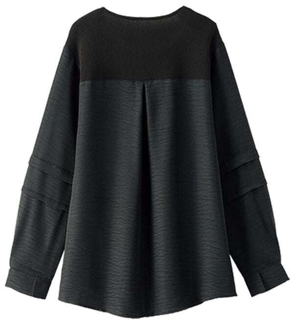 BELLUNA（ベルーナ）の「ニット切替袖タックプルオーバー（ニット・セーター）」｜詳細画像