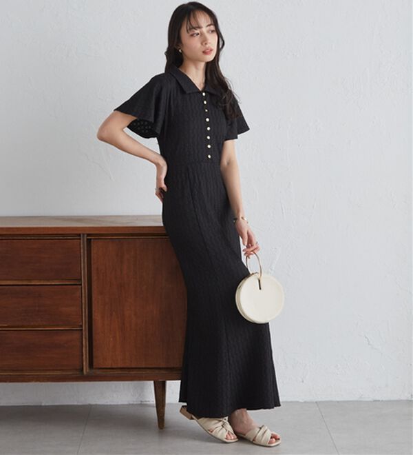 RANAN（ラナン）の「フレアスリーブマーメードポロワンピ（その他ワンピース）」｜詳細画像