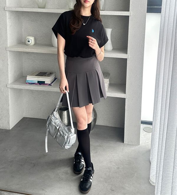 GeeRA（ジーラ）の「【新色追加】【ＵＳ．ＰＯＬＯ．ＡＳＳＮ】綿100％フレンチスリーブＴシャツ（Tシャツ）」｜詳細画像